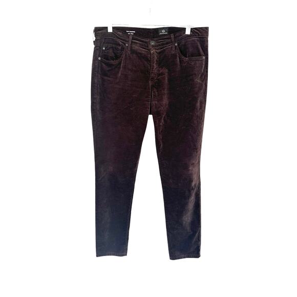 AG Adriano Goldschmied Gray Velvet The Legging Super Skinny Pants Size 31 - Picture 1 of 10